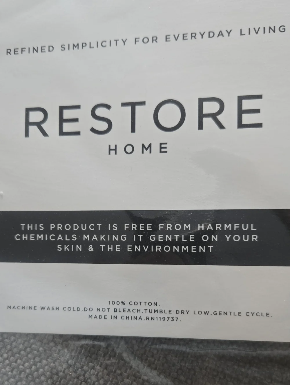 RESTORE HOME Queen Duvet Cover, 100% Cotton Texture Fabric